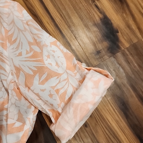 Craft & Borrow Roll Up Sleeve Button Down Pineapple Shirt - Picture 6 of 11